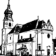 Zeichnung einer Kirche